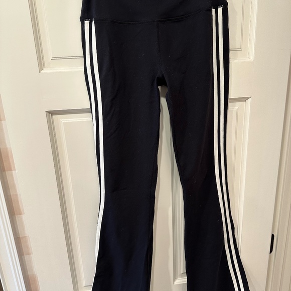 Split59 Raquel Flared Legging Black with White Stripes - Picture 1 of 4